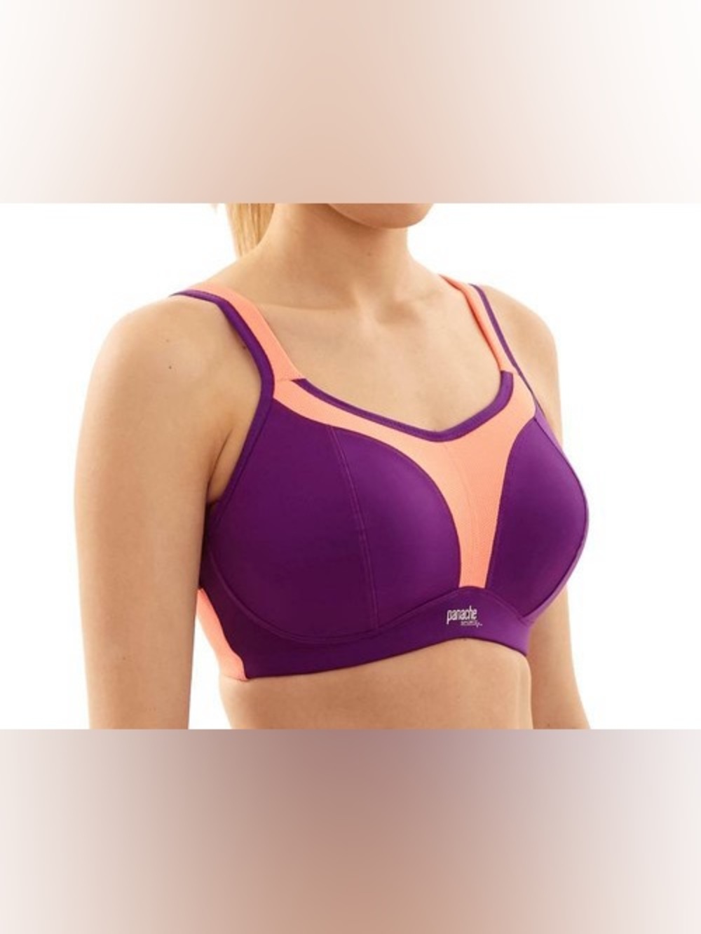NEW Panache Sports 7341 Purple/Coral Multi Multiway Non Wired Bra Size 40DD